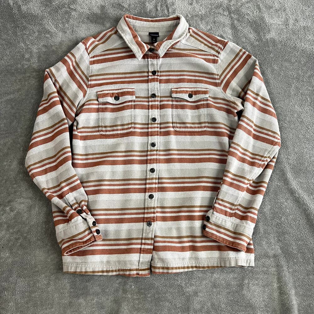 Patagonia Fjord Flannel Shirt Womens 14 Organic Cotton Long Sleeve Outdoor